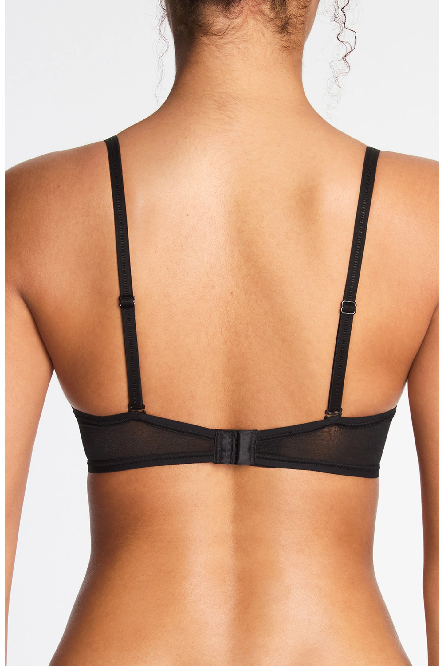 Full Transparency Plunge Spacer T-shirt Bra 953420 004 - Night Black