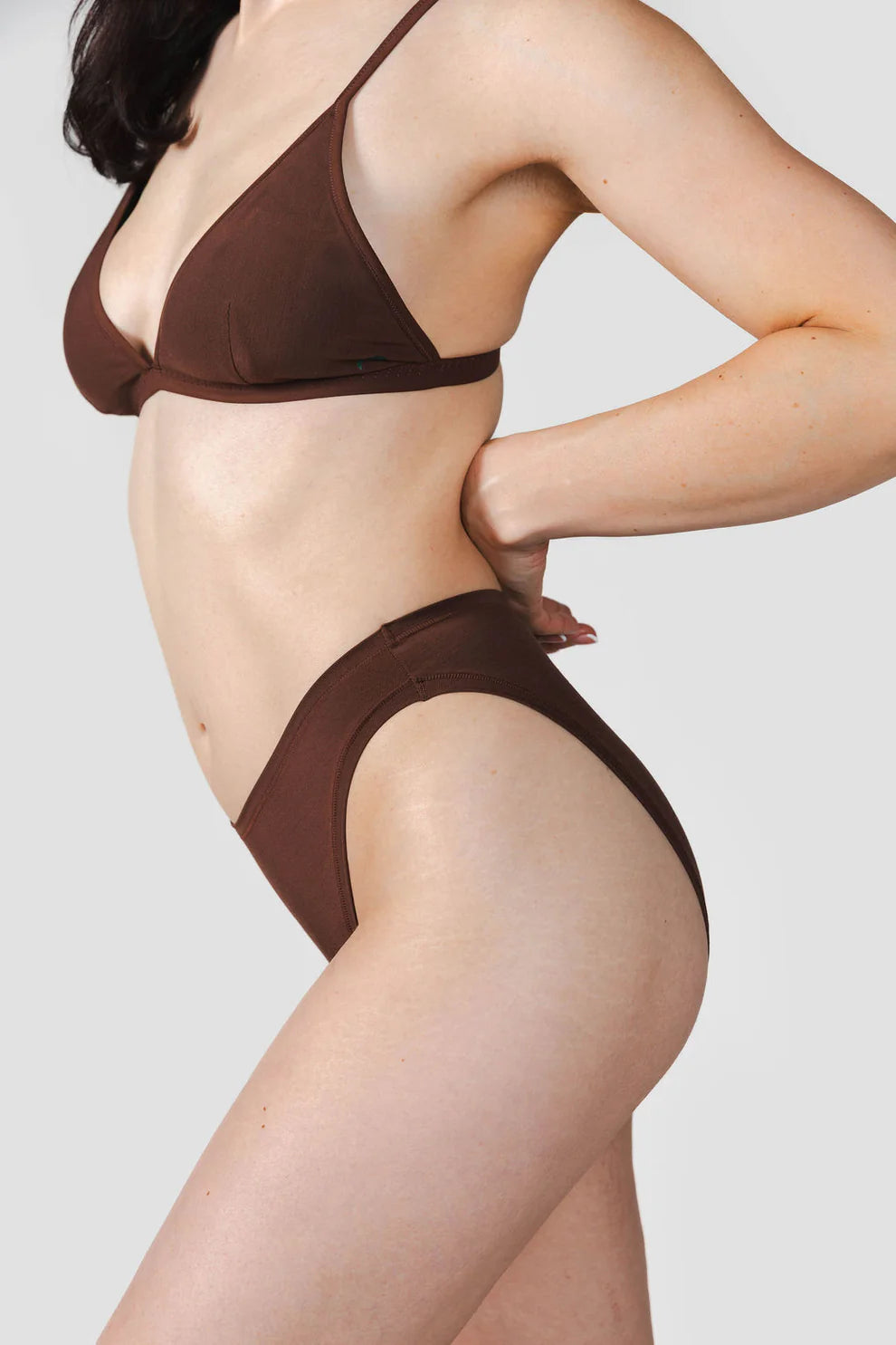 High Rise Bikini Panty - Brown