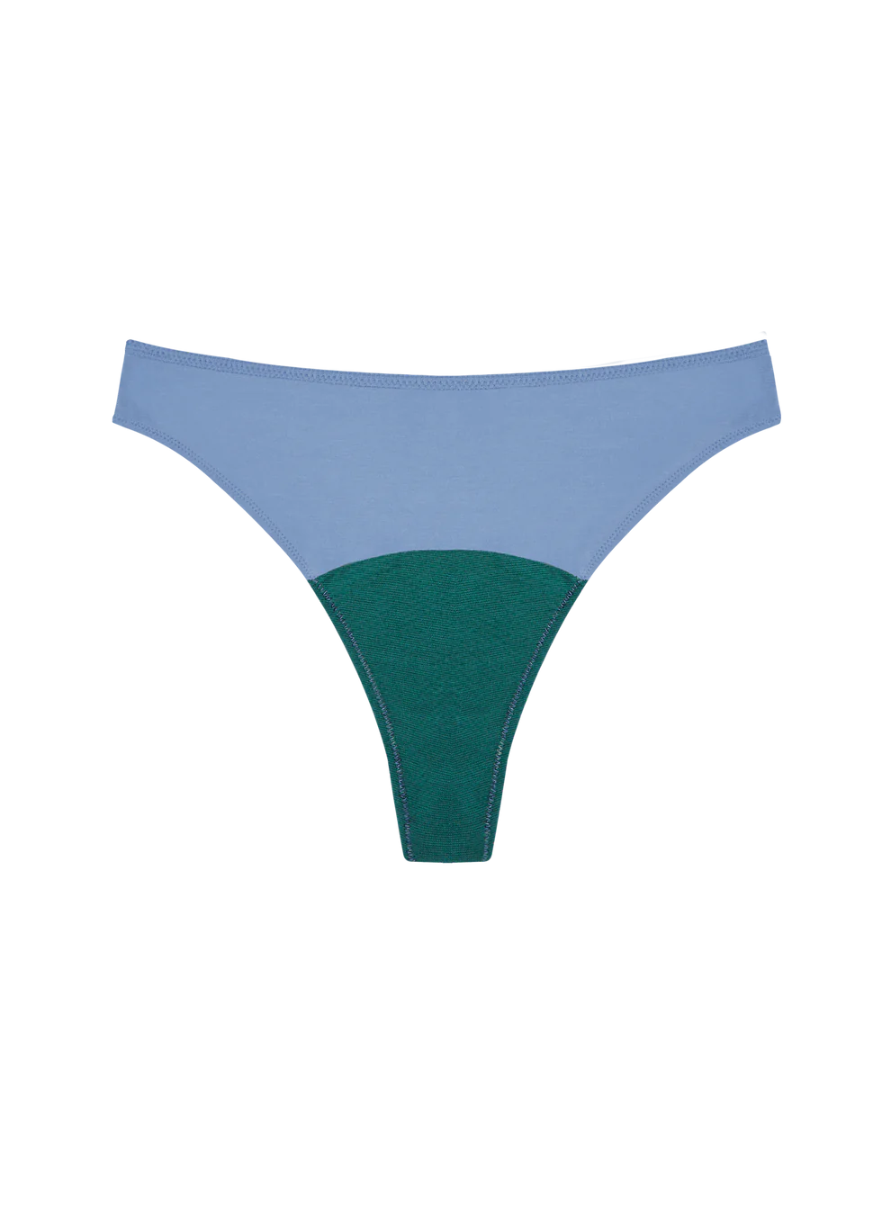 High Rise Mineral Thong (D+) - Hydrangea Blue