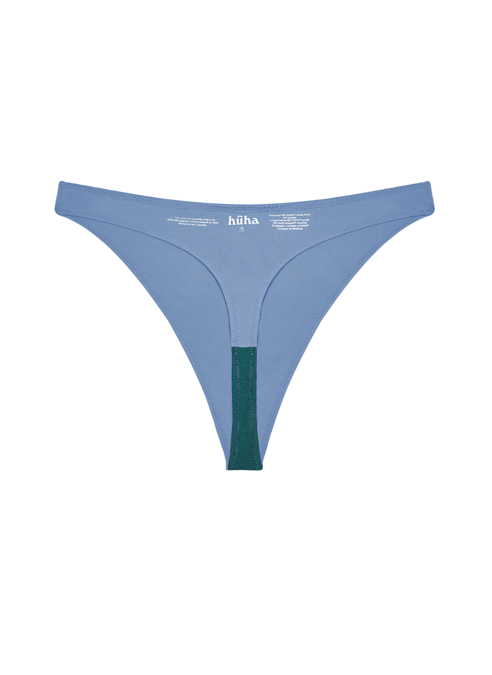 High Rise Mineral Thong (D+) - Hydrangea Blue