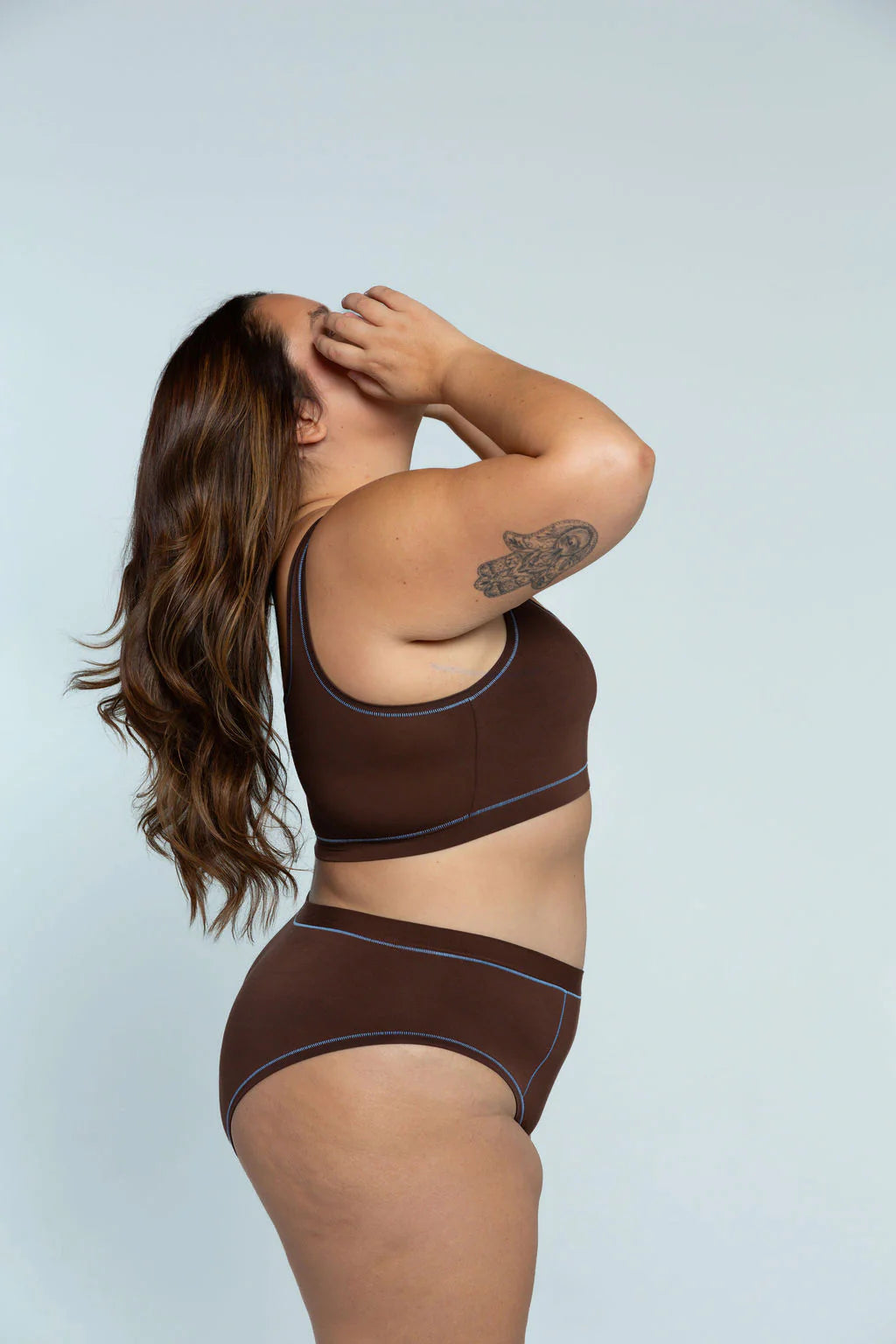 Cheeky (SC) Brief - Brown / Sky Blue