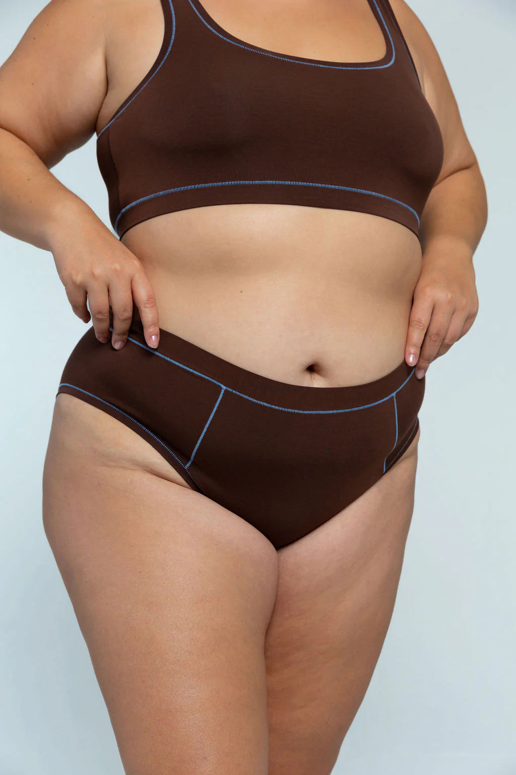 Cheeky (SC) Brief - Brown / Sky Blue