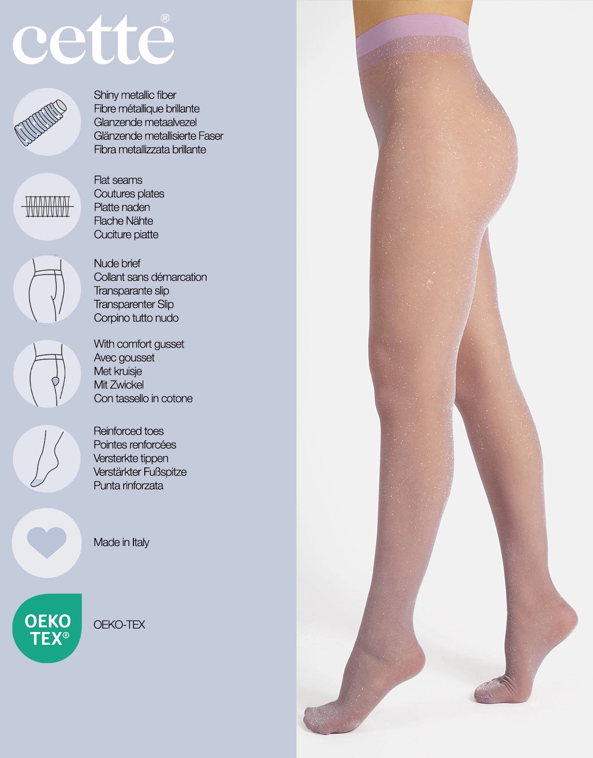 Hollywood Lurex Shiny 25 Den Tights - Various Colours