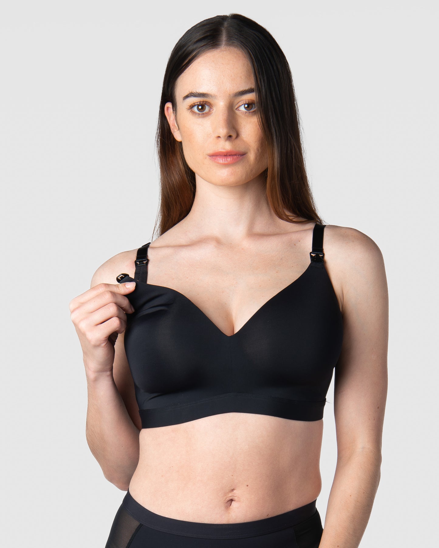 Infinite Wireless T-shirt Nursing Bra ITB10 - Black