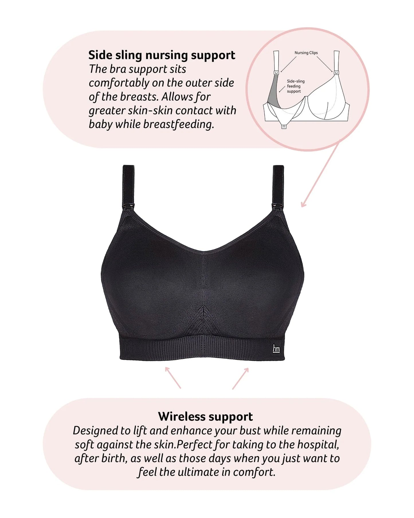 My Everyday Flexfit Wireless Nursing Bra Busty - Black