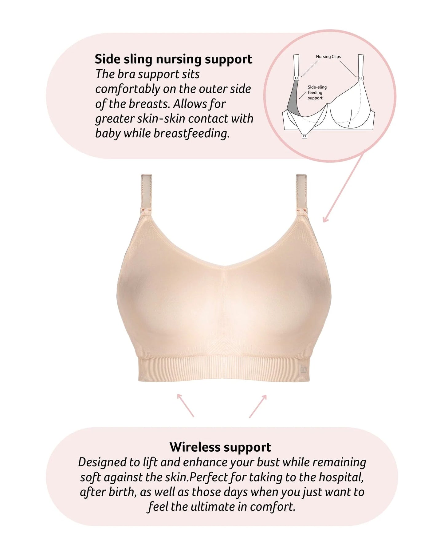 My Everyday Flexfit Wireless Nursing Bra Busty - Latte