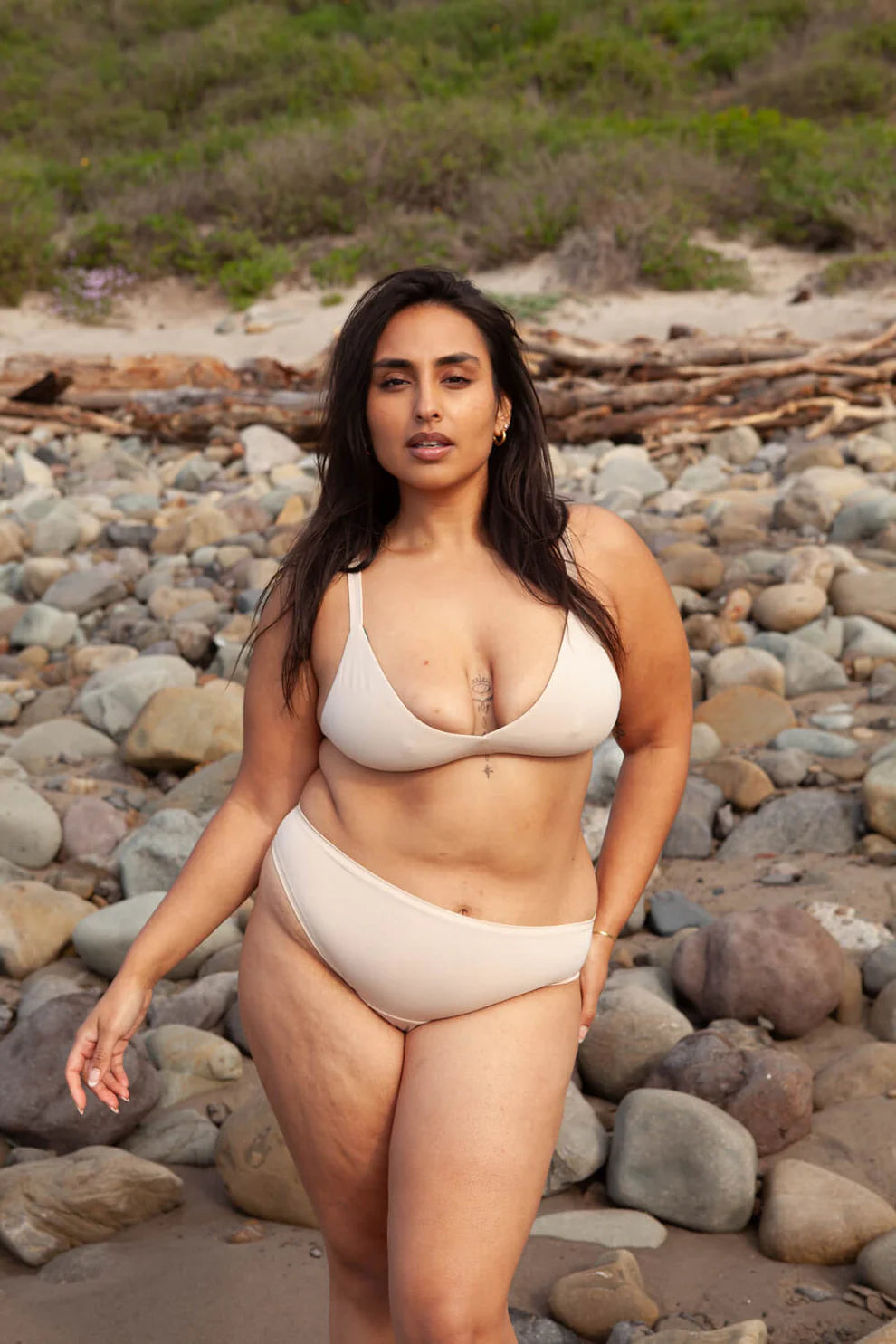 High Rise Bikini Panty - Beige