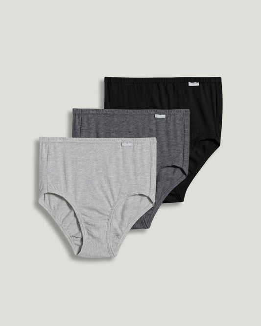 100% Cotton  Elance Brief 3 Pack 7460/7465 998 - grey heather / charcoal heather / black