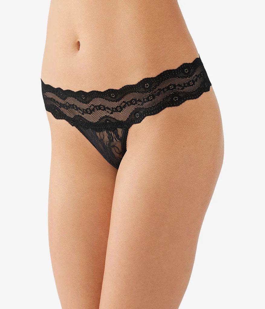 Lace Kiss Thong 970182 004 - Night Black