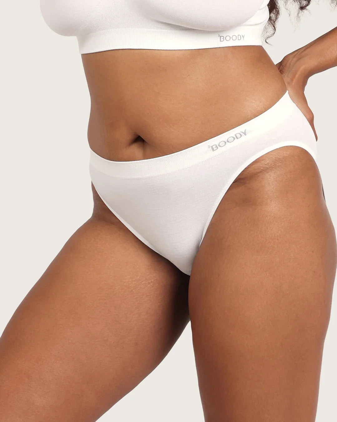 Bamboo Seamfree Classic Bikini Panty BK - White