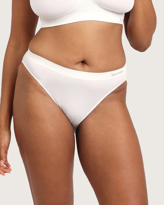 Bamboo Seamfree Classic Bikini Panty BK - White
