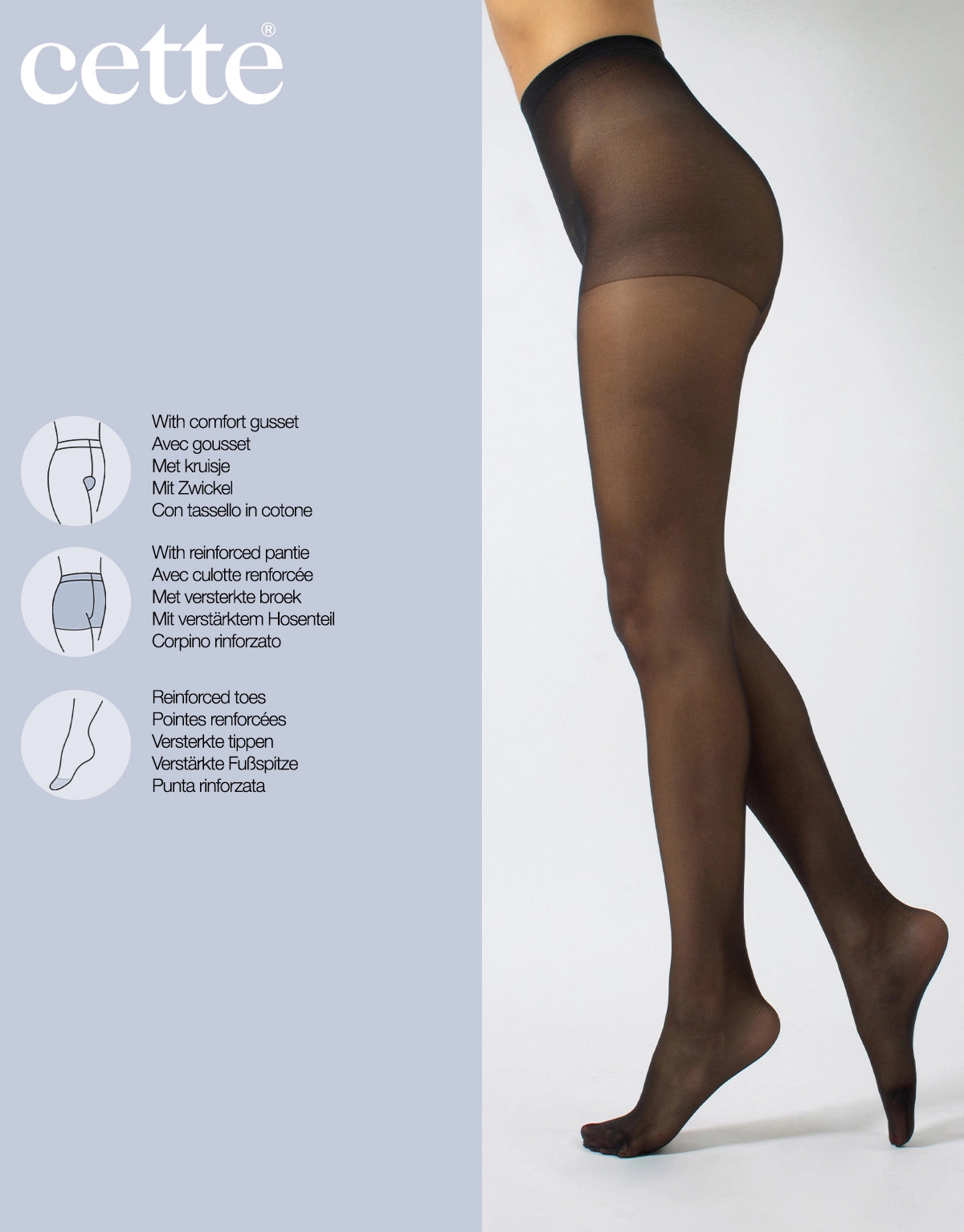 Lucca Sheer 20 Den Tights - Black or Natural