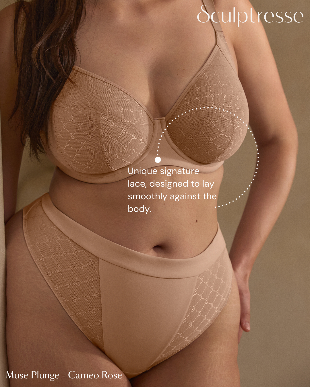 Muse Plunge Bra 11446 - Cameo Rose
