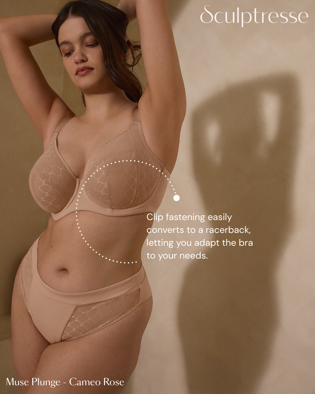 Muse Plunge Bra 11446 - Cameo Rose