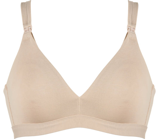 Z1 95% Cotton Wireless Nursing Bra 5389 895 - Light Beige