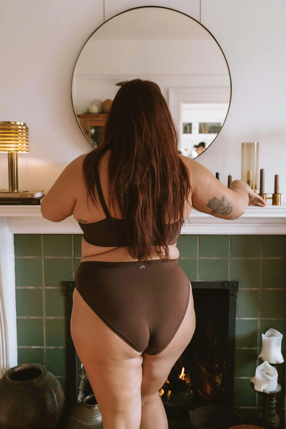 High Rise Bikini Panty - Brown