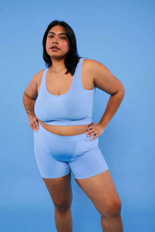 Sporty Crop (SC) Tank - Sky Blue