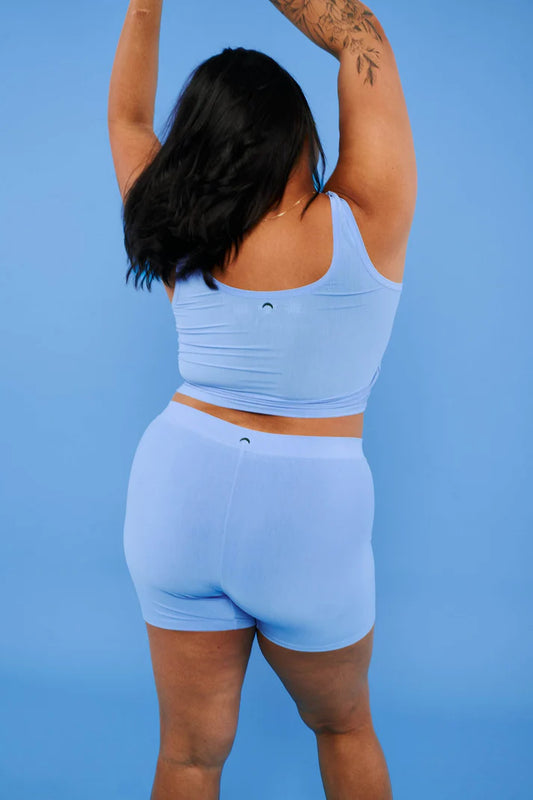 Sporty Crop (SC) Tank - Sky Blue
