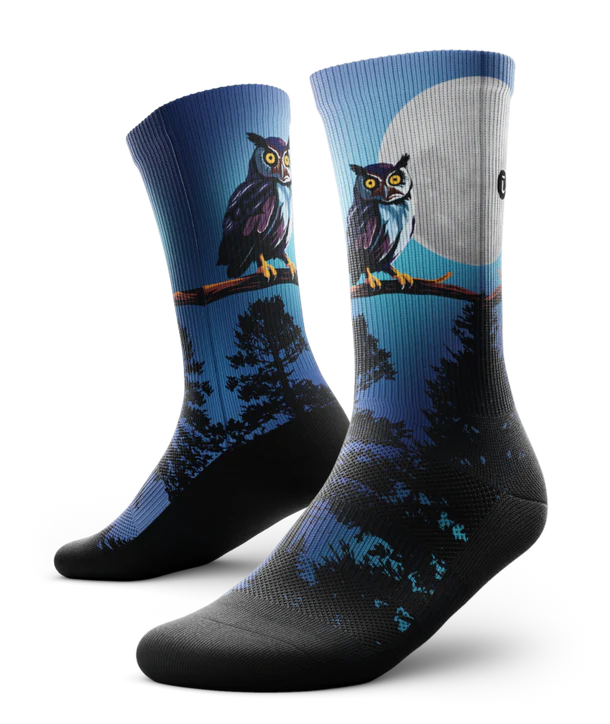 Owl Night Long Unisex Performance Crew Socks