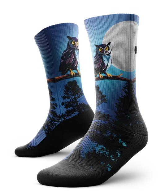 Owl Night Long Unisex Performance Crew Socks