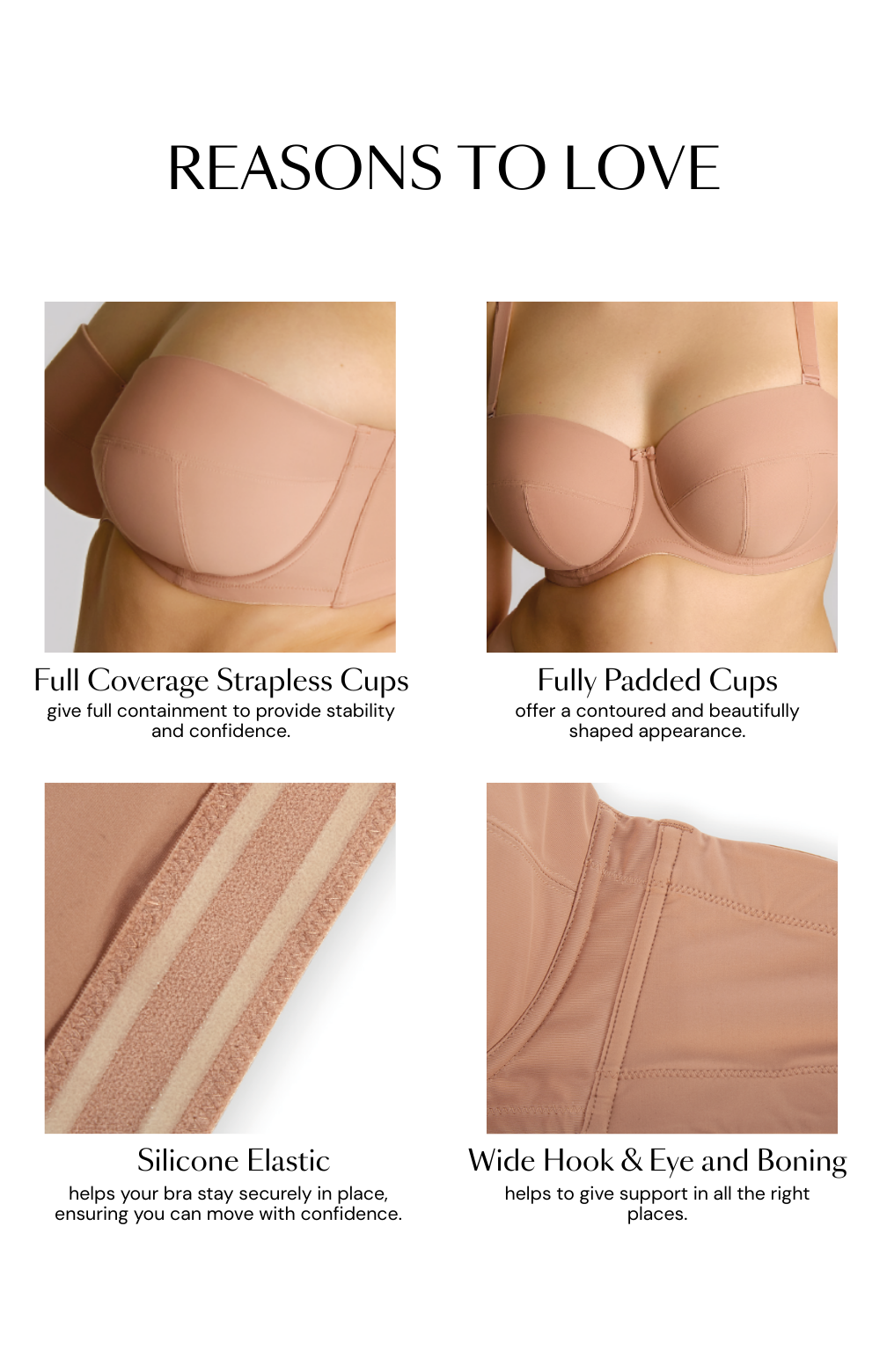 Dana Balcony Multiway Strapless Bra 9670 - Linen