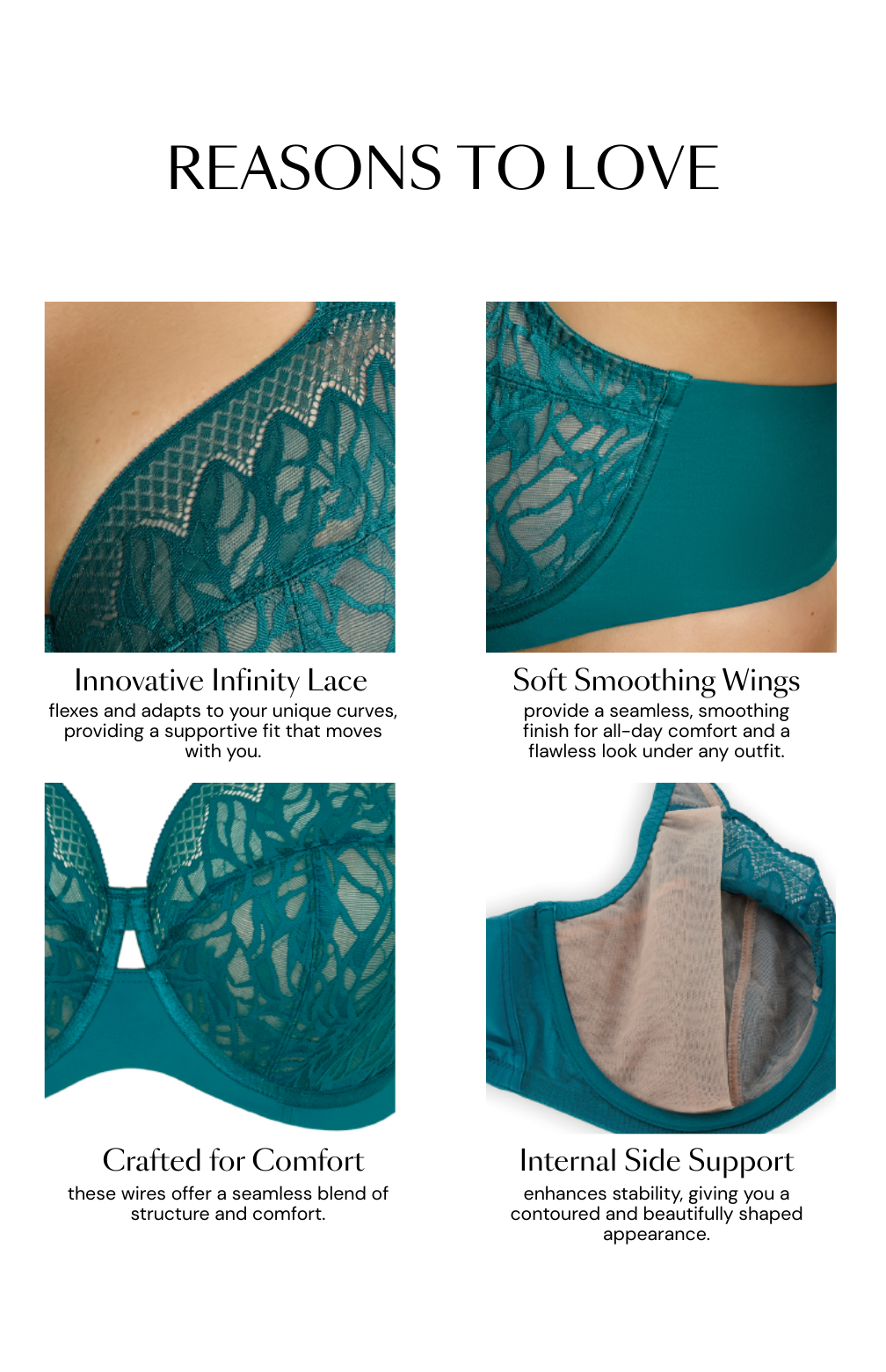 Sophia (SC) Full Cup Bra 11195 - Teal Blue