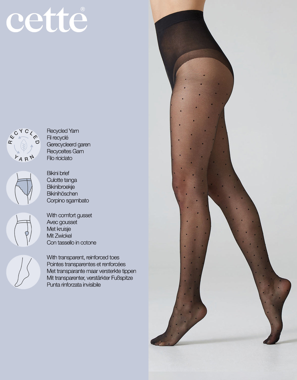 Richmond Polka Dot Sheer 20 Den Tights - Various Colours