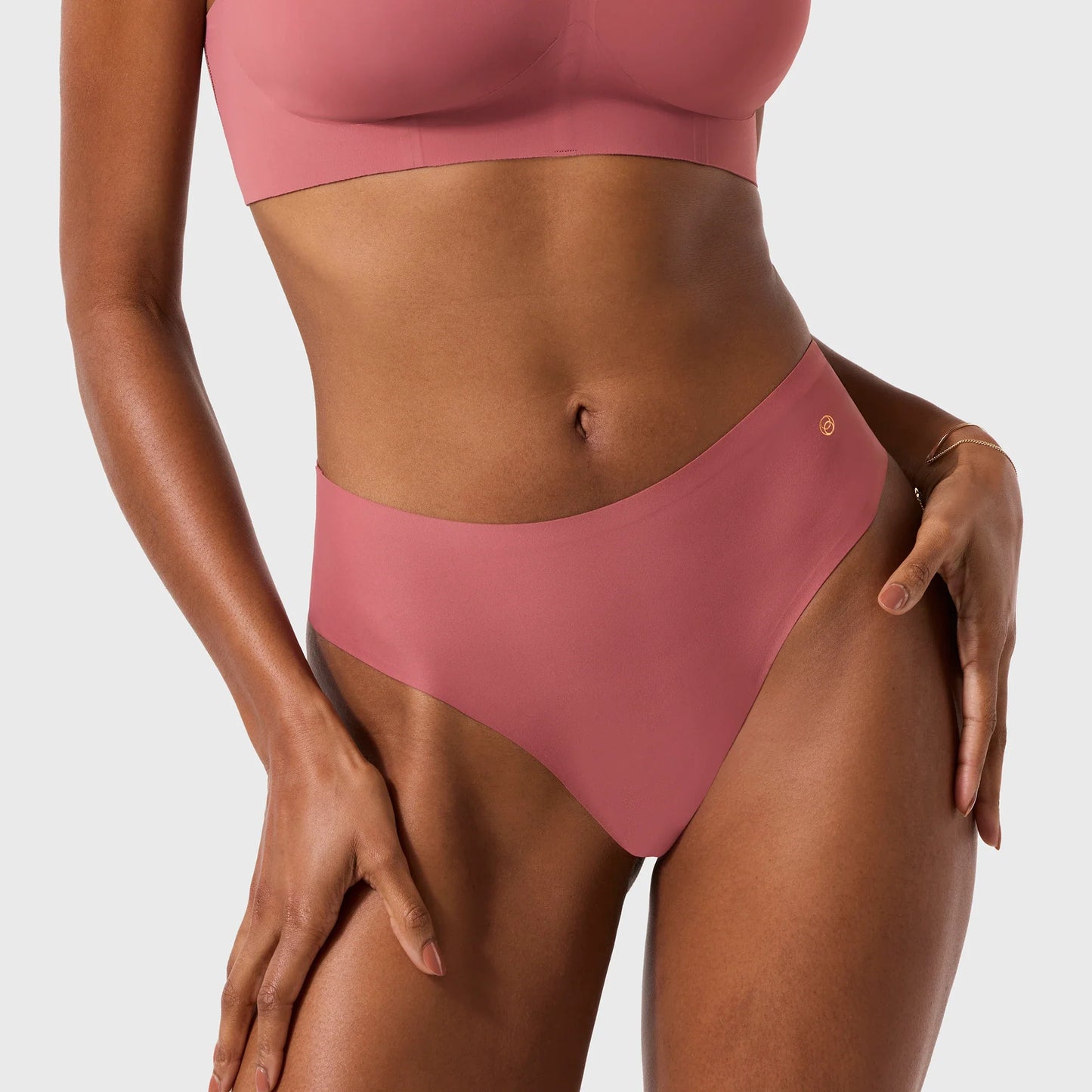 High (SC) Waisted Thong - Pink Canyon