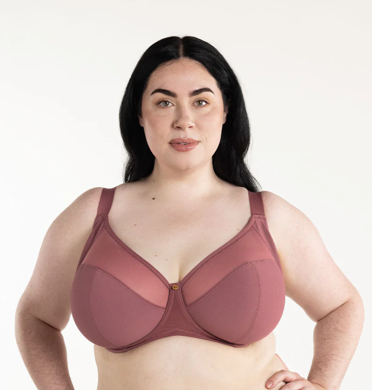 Cooling FlexWire Full Coverage Bra - Deep Crimson