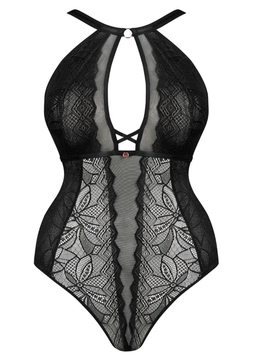 Scantilly Opulence Multiway Stretch Lace Teddy - Black