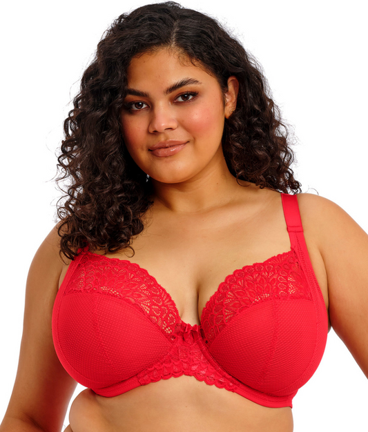 Tiernie (SC) Stretch Lace Plunge Bra EL303334 RED - Red