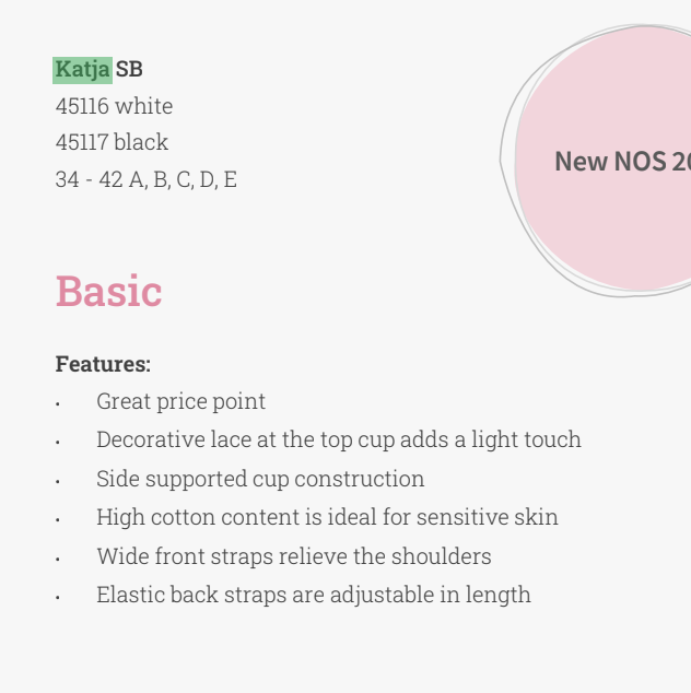 Katja Wireless 87% Organic Cotton Bra 45117 - Black