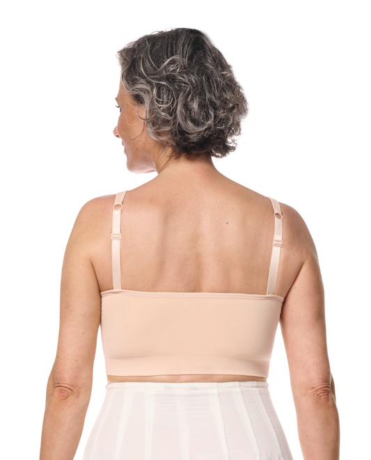 Emilia Wireless 69% Cotton Zip Front Close Bra 45102 - Blush