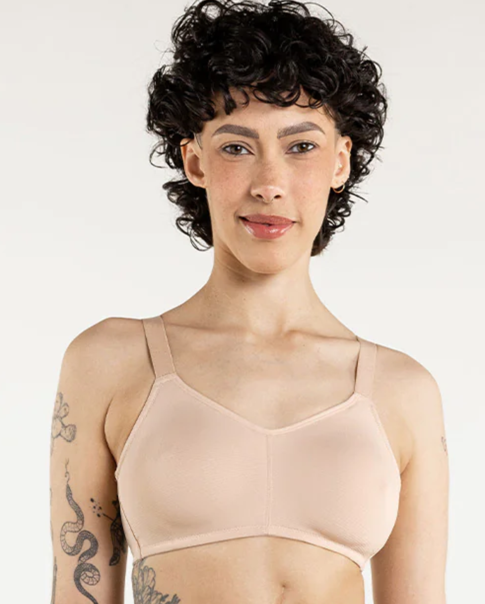 Cooling Wireless T-shirt Bra - Champagne
