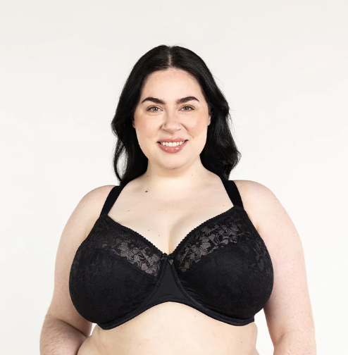 Dominique (X) Full Coverage Bra - Black