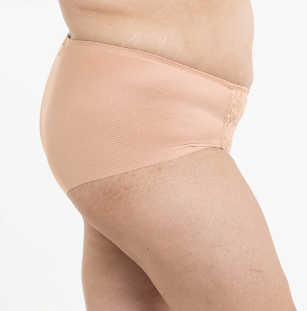 Dominique Mid-Rise Briefs - Milktea beige