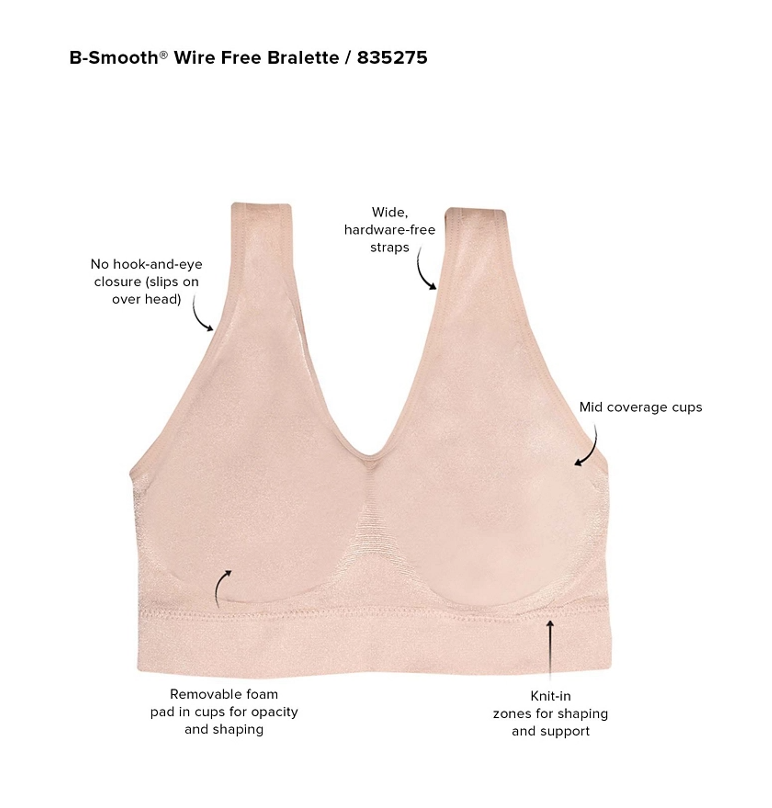 B-Smooth Wireless Pullover T-shirt Bra 835275 - Black