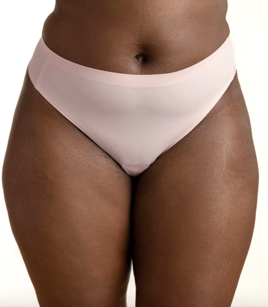 Bubble (X) Mid-Rise Thong - Powder Pink