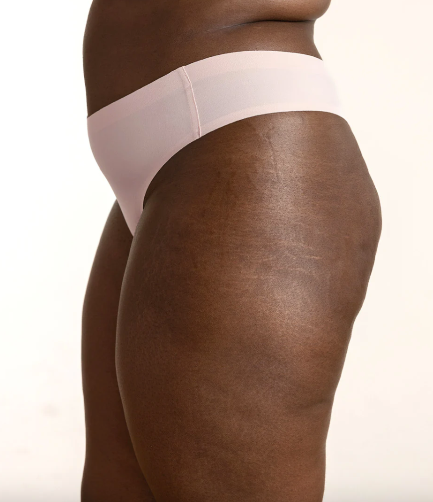 Bubble (X) Mid-Rise Thong - Powder Pink