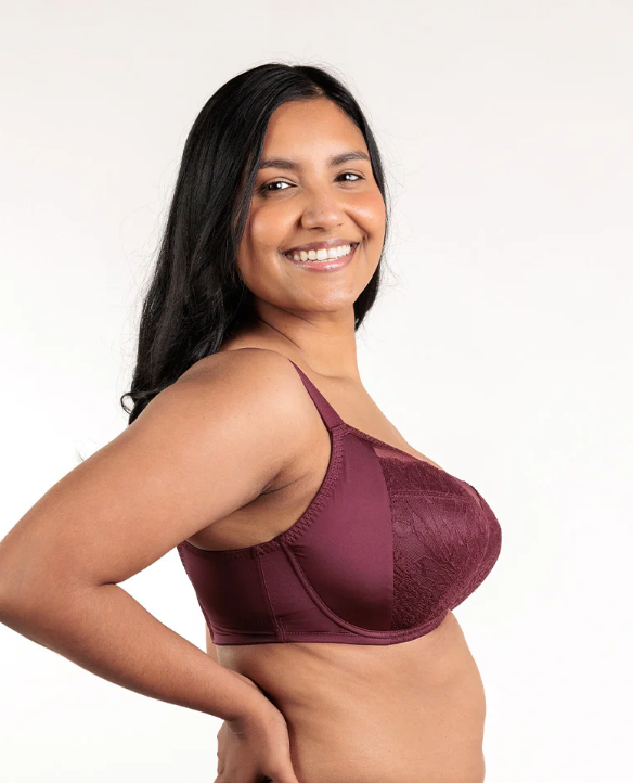 Paige (X) FlexWire Full Coverage Bra - Wine