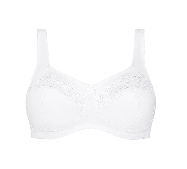 Katja Wireless 87% Organic Cotton Bra 45116 - White