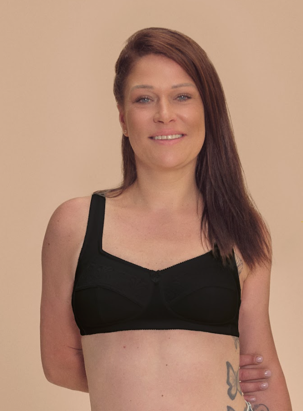 Katja Wireless 87% Organic Cotton Bra 45117 - Black