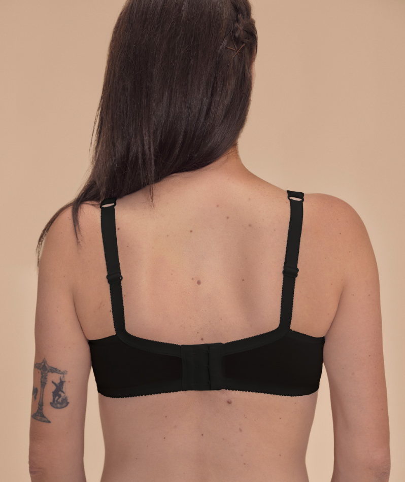 Katja Wireless 87% Organic Cotton Bra 45117 - Black