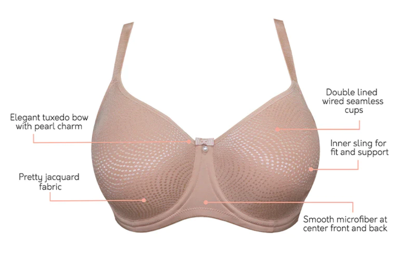 Womens Pink Minimizer Bras - Underwear, Clothing
