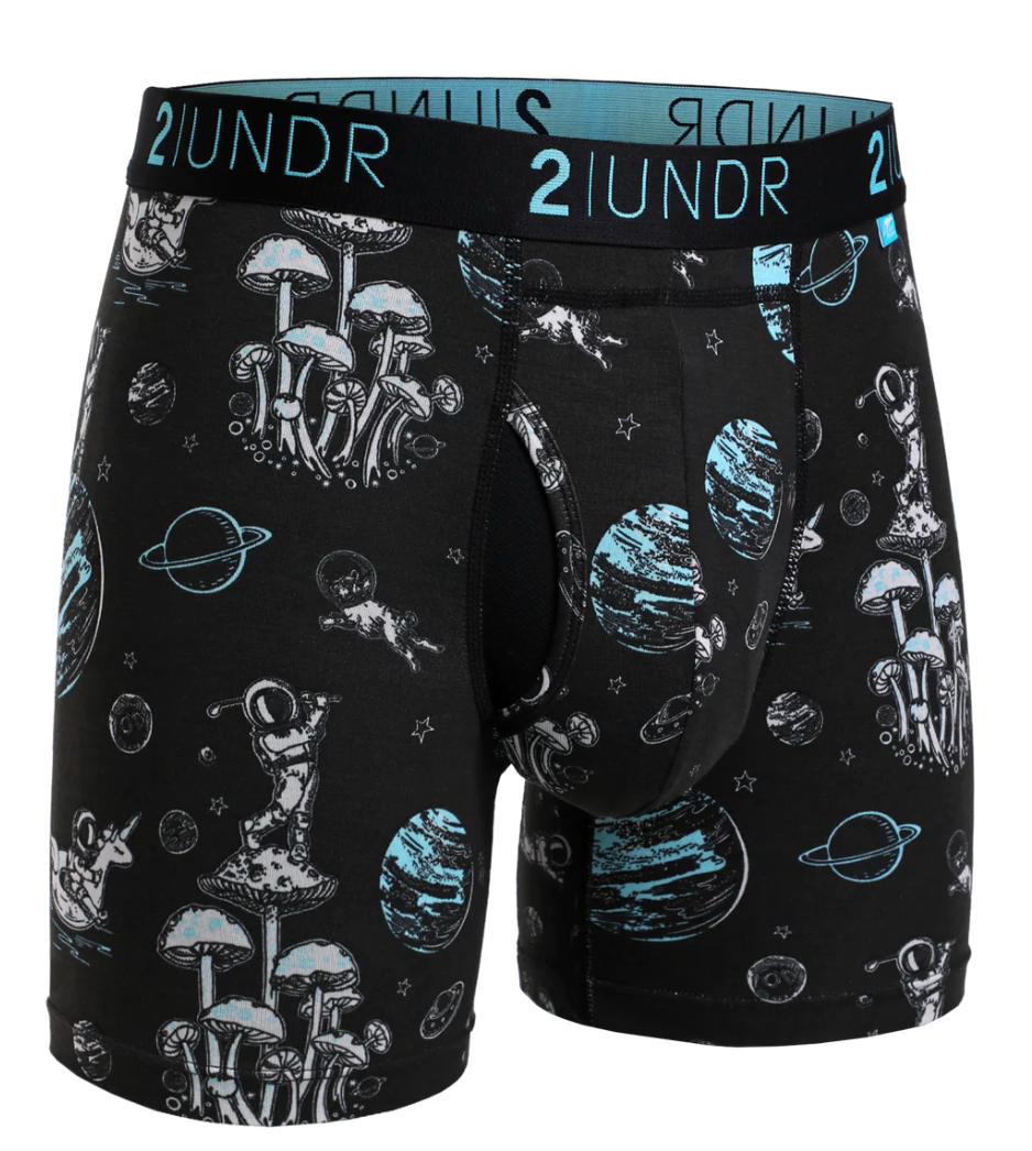 2UNDR 2PACK 6" Swing Shift Boxer Brief - Space Golf Black/Navy