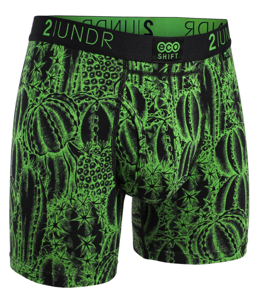 2UNDR 6" Eco Shift Boxer Brief - Cacti