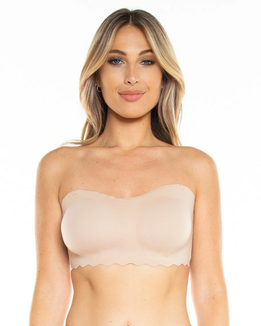 Invisible Edge Multiway Strapless Wireless Bandeau Bra 1702 - Beige
