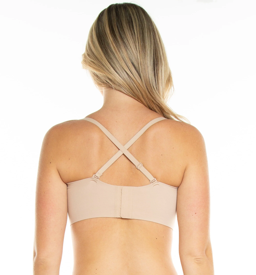 Invisible Edge Multiway Strapless Wireless Bandeau Bra 1702 Beige