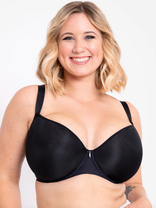 Smoothie Spacer Plunge T-shirt Bra - Black