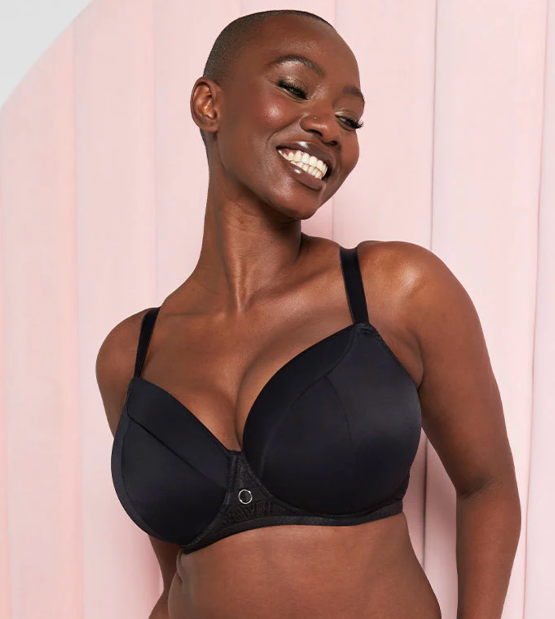 Daze Padded Balcony T-shirt Bra - Black